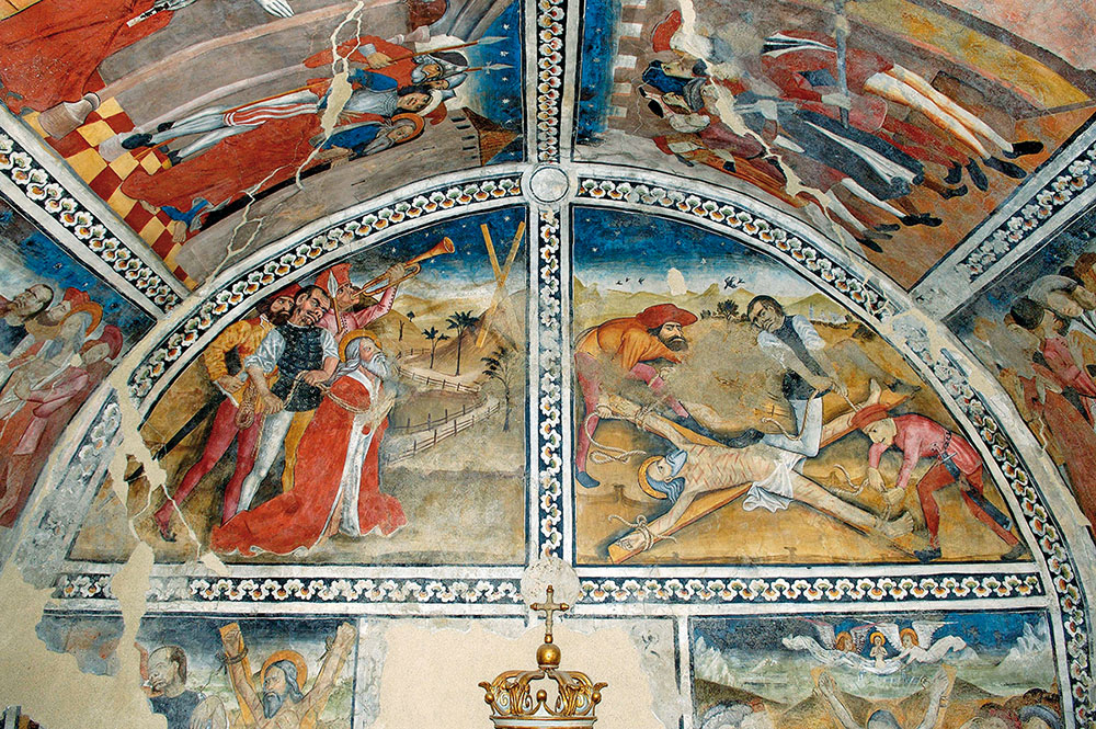 Cappella di Sant'Andrea di Ramats, affresco interno